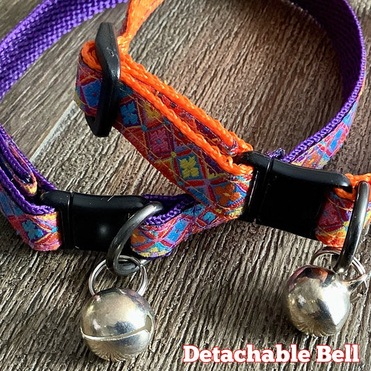 1/2" Adjustable Cat/Kitten Collars with Breakaway buckle and detachable bell