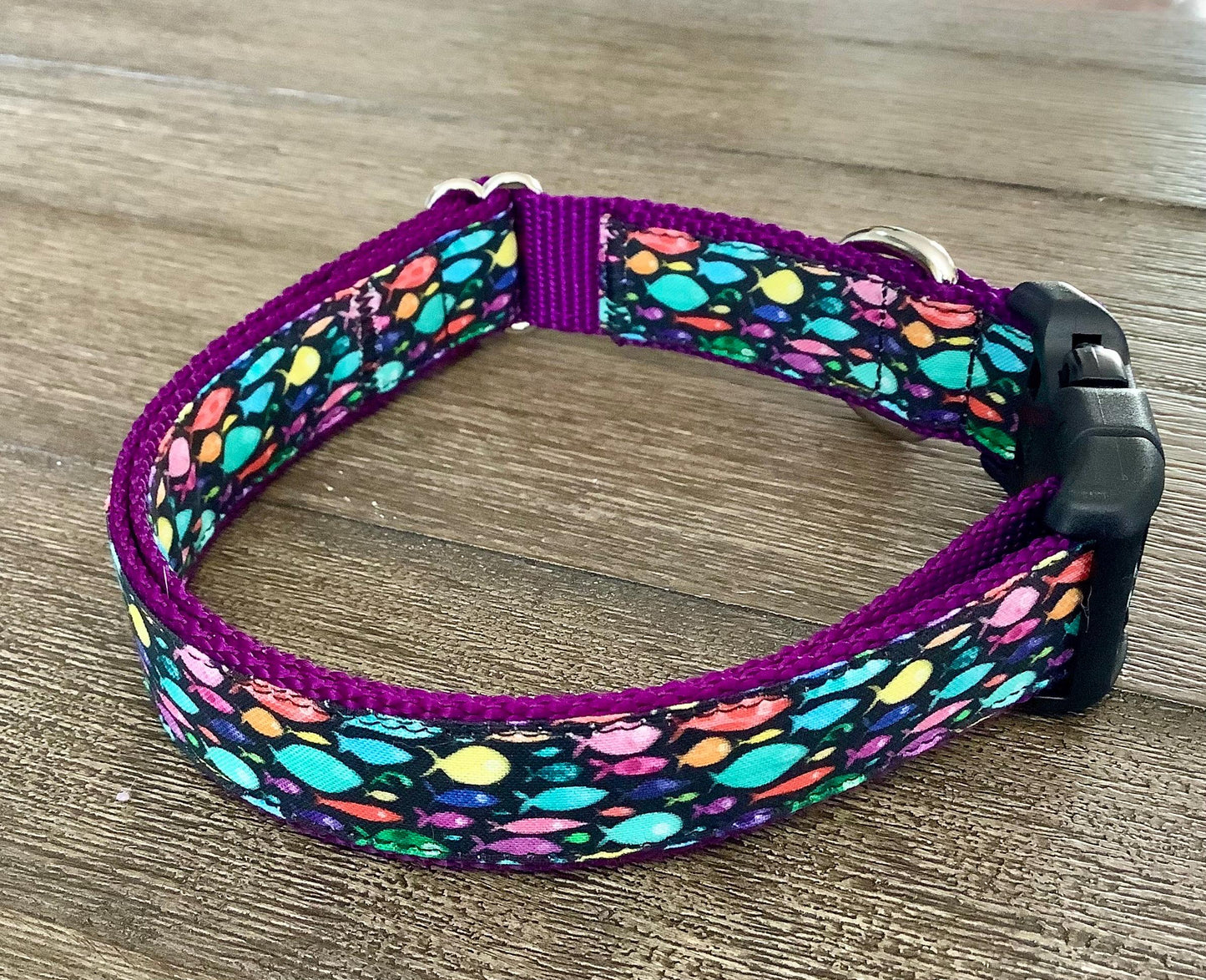 Adjustable Dog Collar with Fish