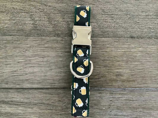 Adjustable Dog Collar with Beer Mugs
