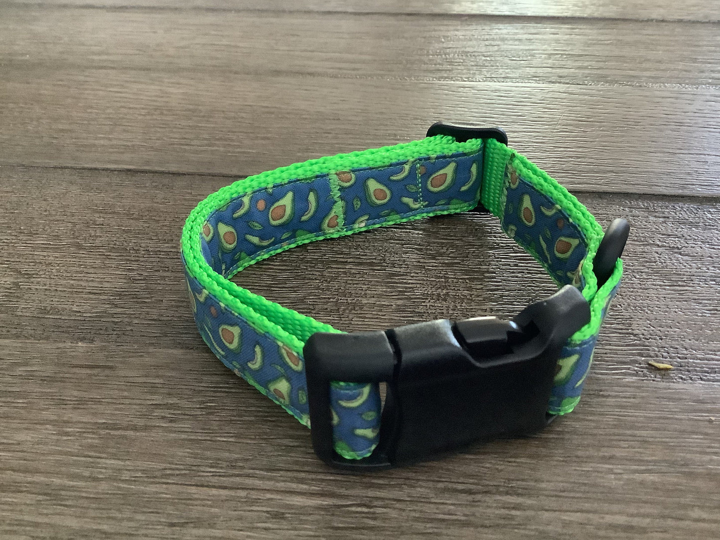 Adjustable Dog Collar with Avocado Print