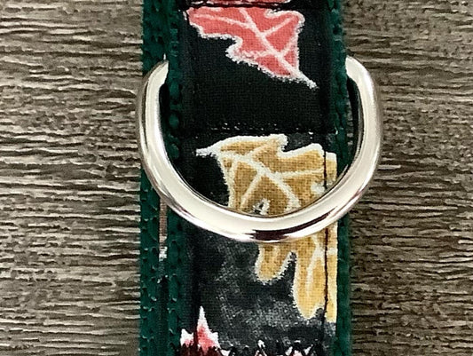 Autumn Dog collar with Falling Leaves