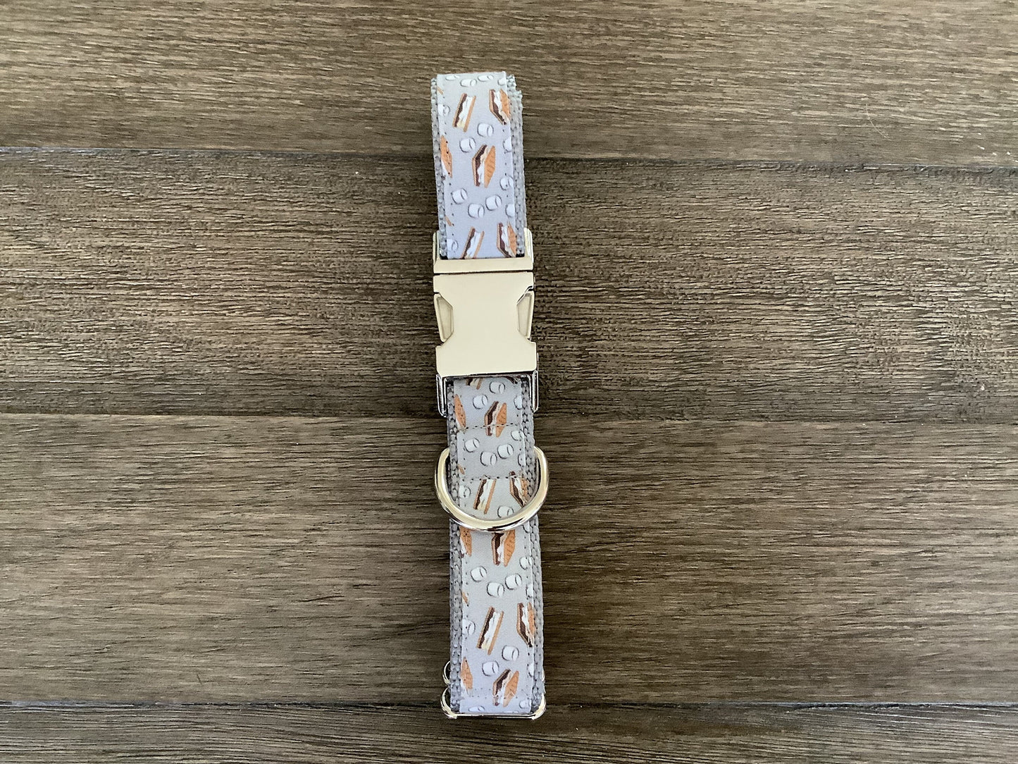 Adjustable Dog Collar with S'mores