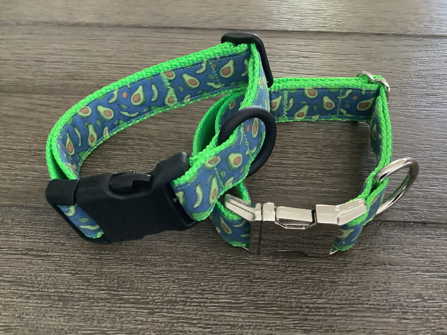 Adjustable Dog Collar with Avocado Print