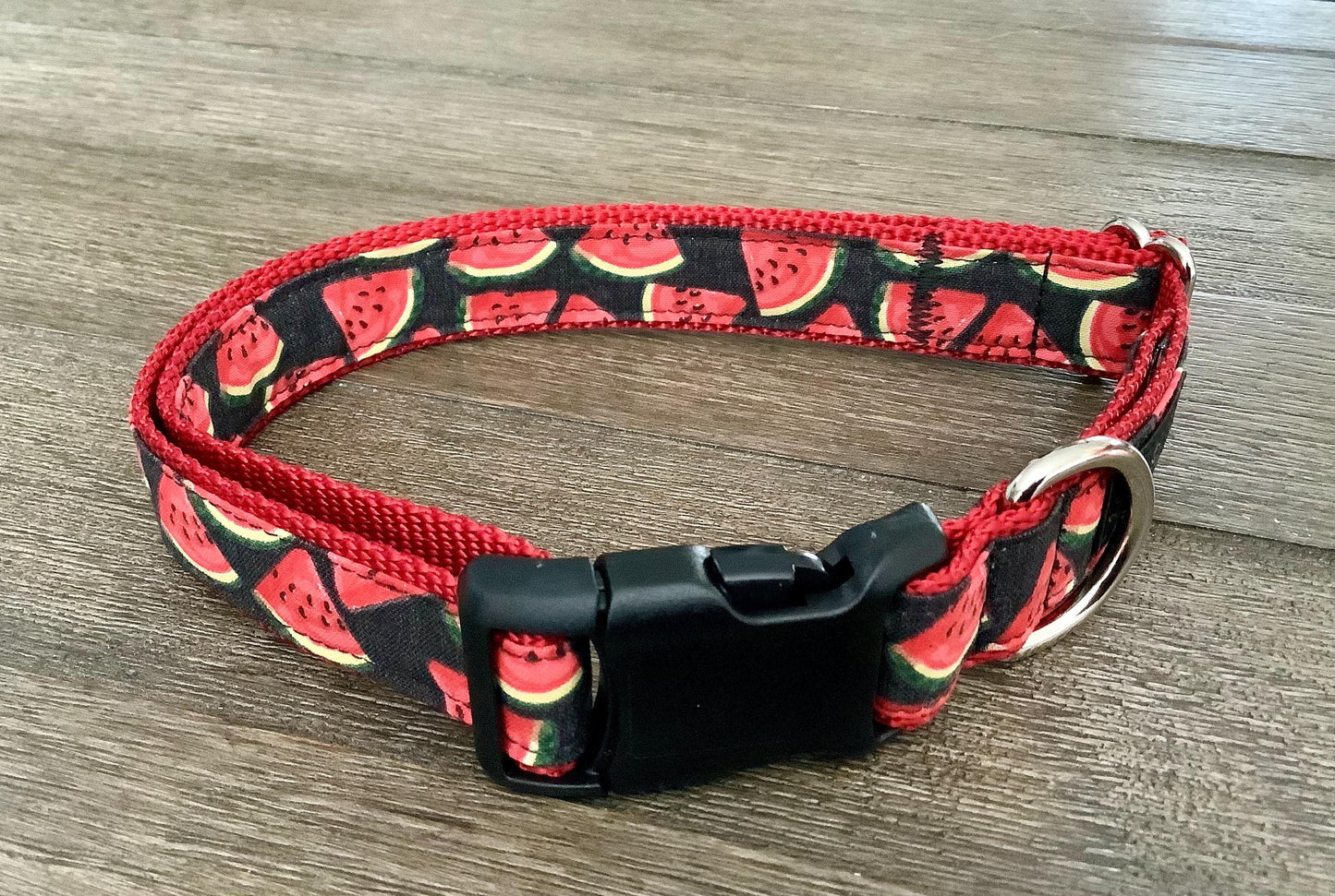 Adjustable Dog Collar with Watermelon print for Summer