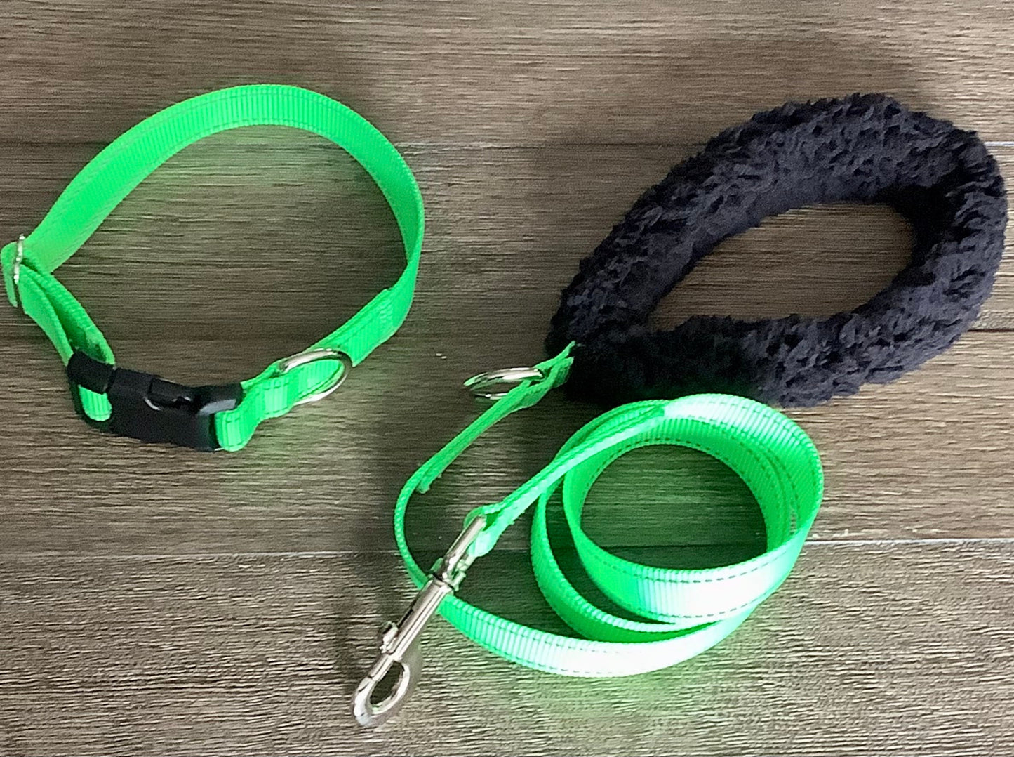 Trendy Dog  Leash with Padded Fur Handle