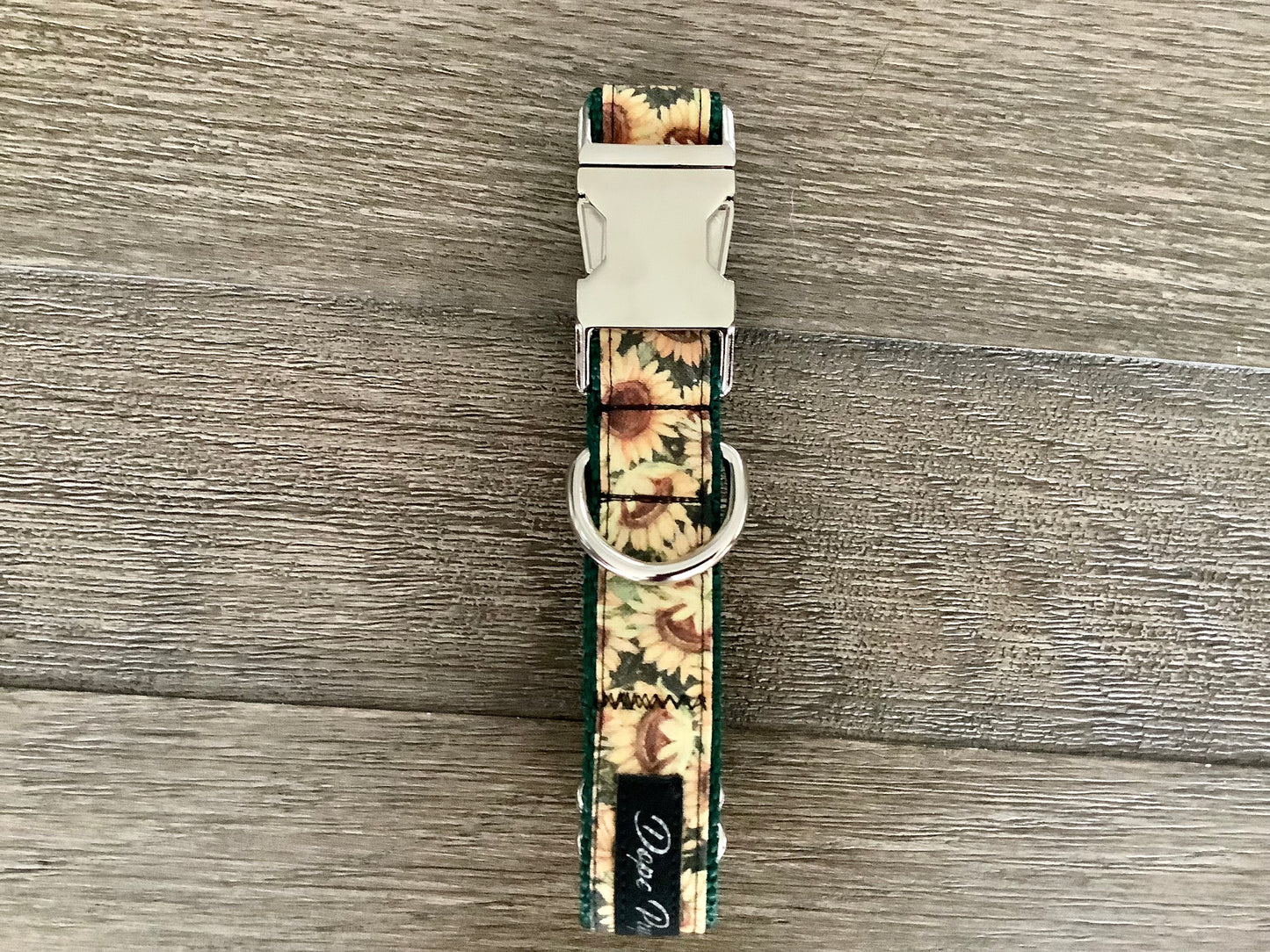 Adjustable Dog Collar with Sunflower for Fall