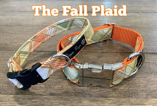 Fall Plaid Adjustable Pet Collar