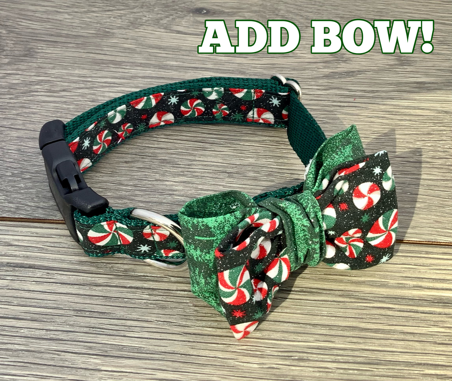 Festive Dog Collar with Holiday Bone