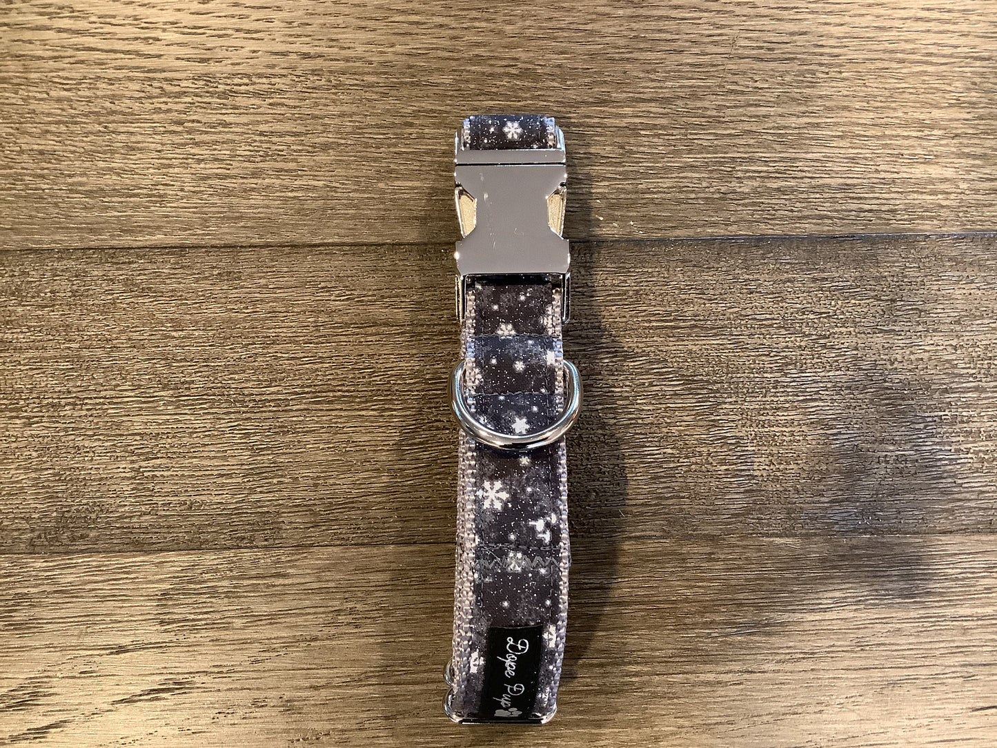 Adjustable Dog Collar with SnowFlakes for Christmas