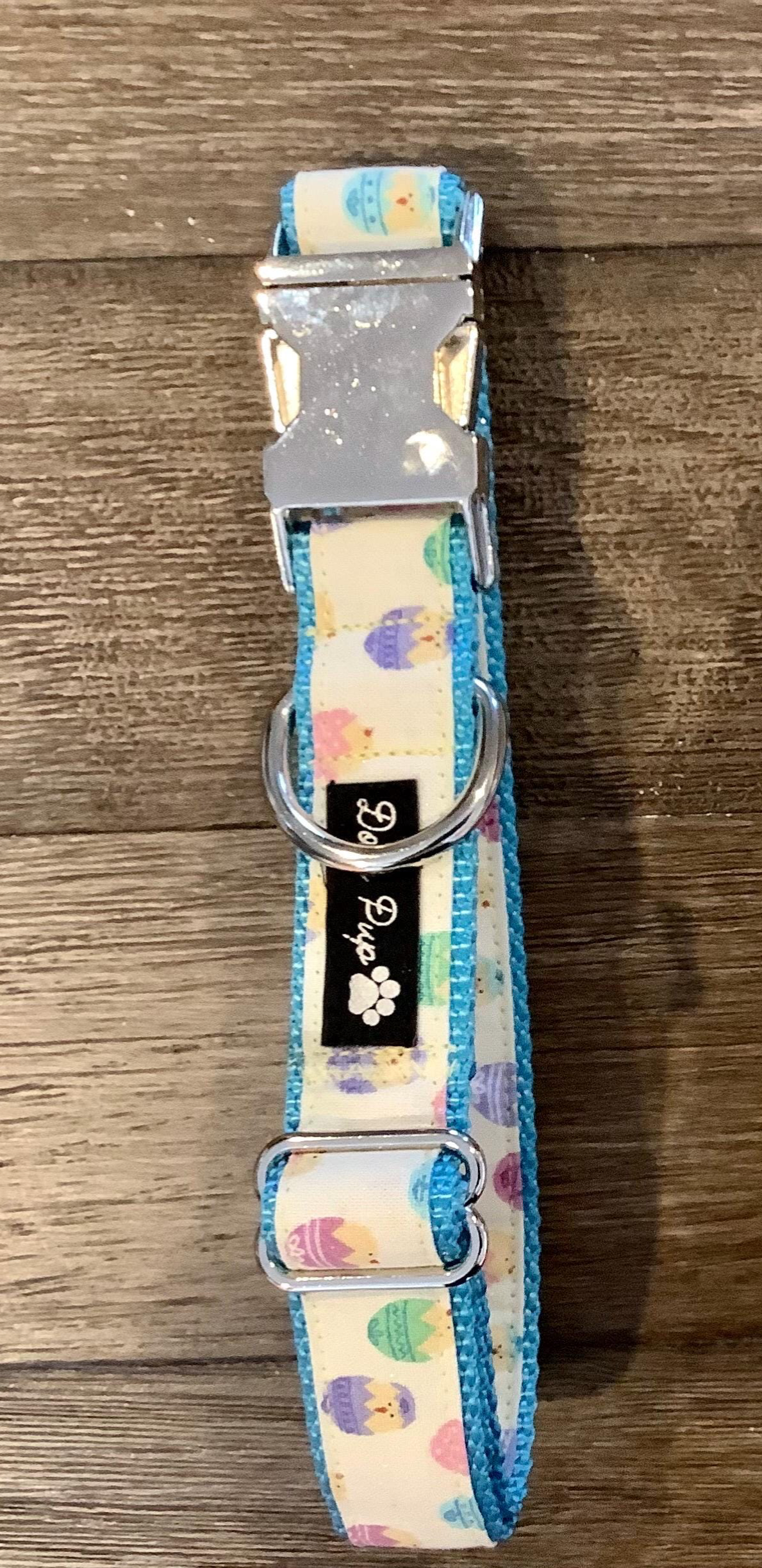 Pastel Easter Dog Collar with Bunnies and Chicks