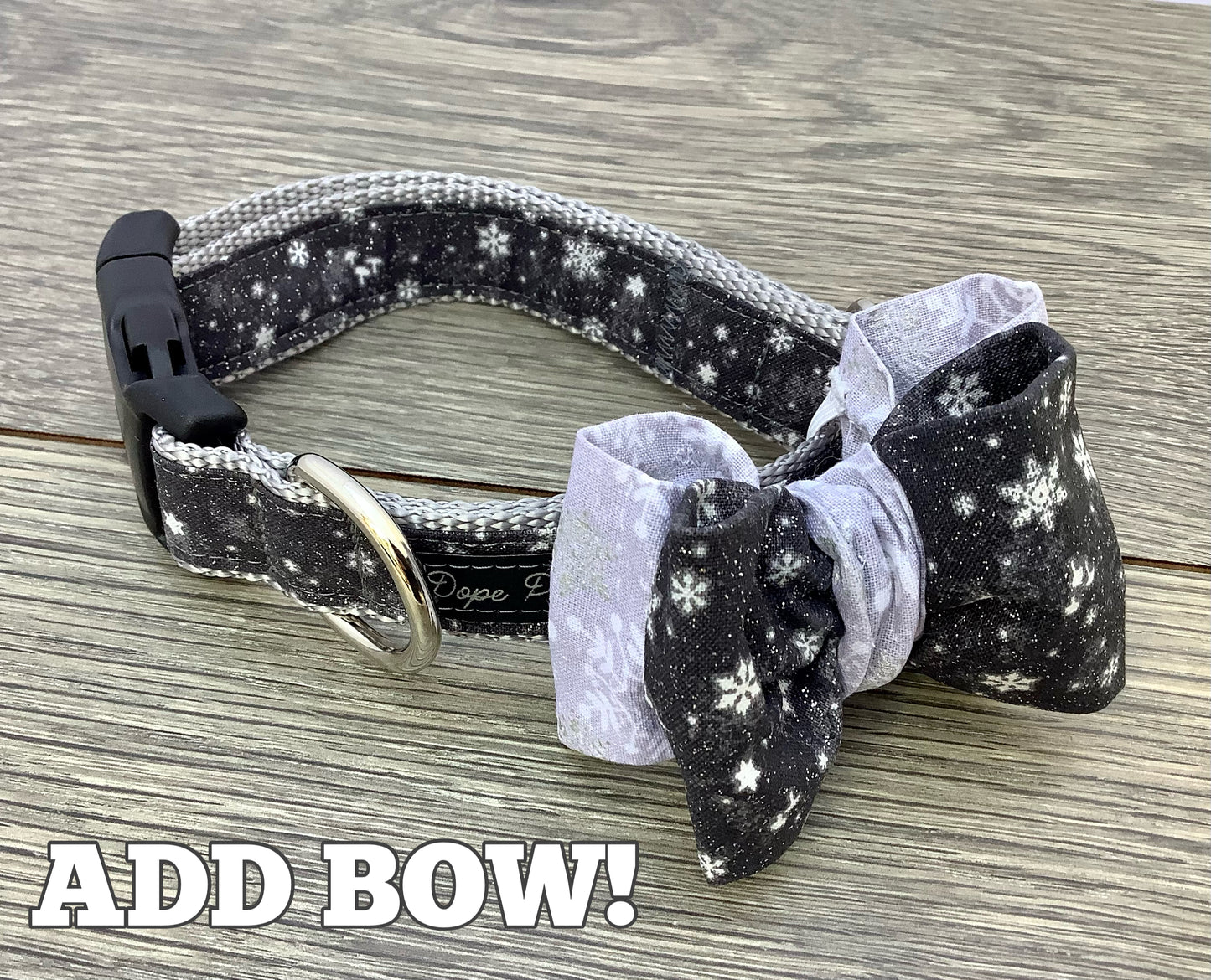 Adjustable Dog Collar with SnowFlakes for Christmas