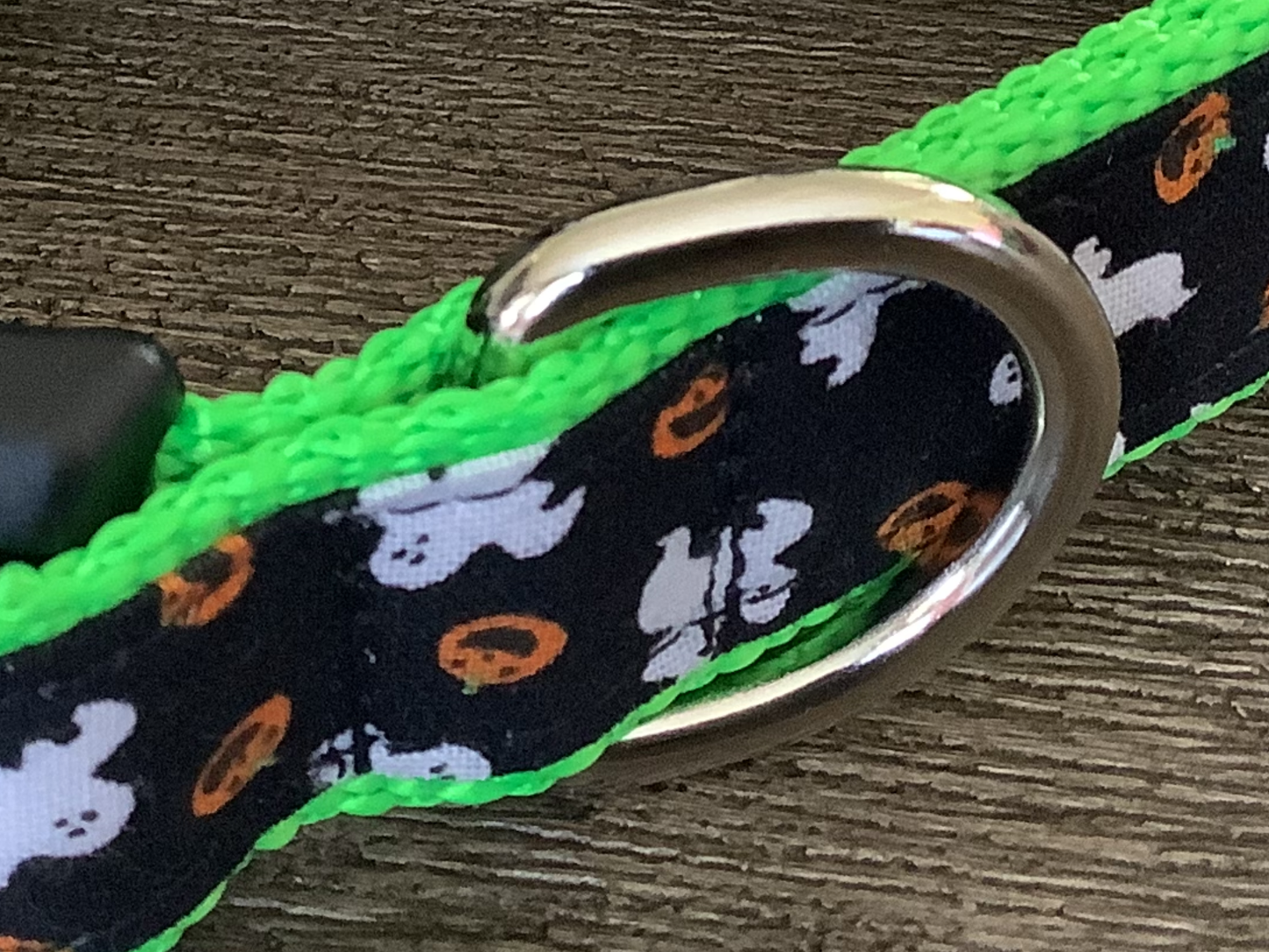 Halloween Dog Collar with Ghost and Pumpkins