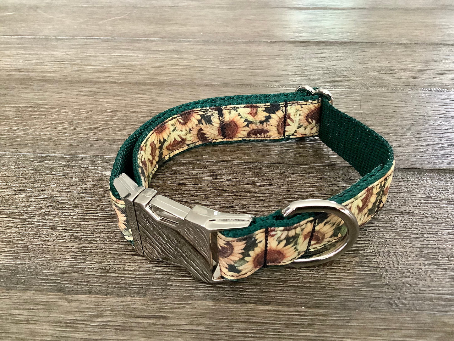 Adjustable Dog Collar with Sunflower for Fall