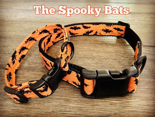 Halloween Dog Collar with Bats