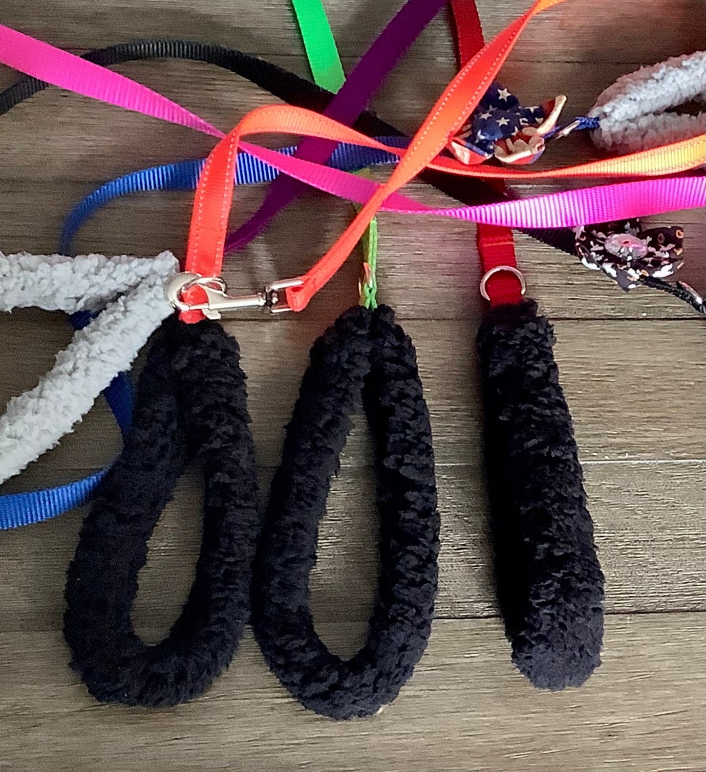 Trendy Dog  Leash with Padded Fur Handle