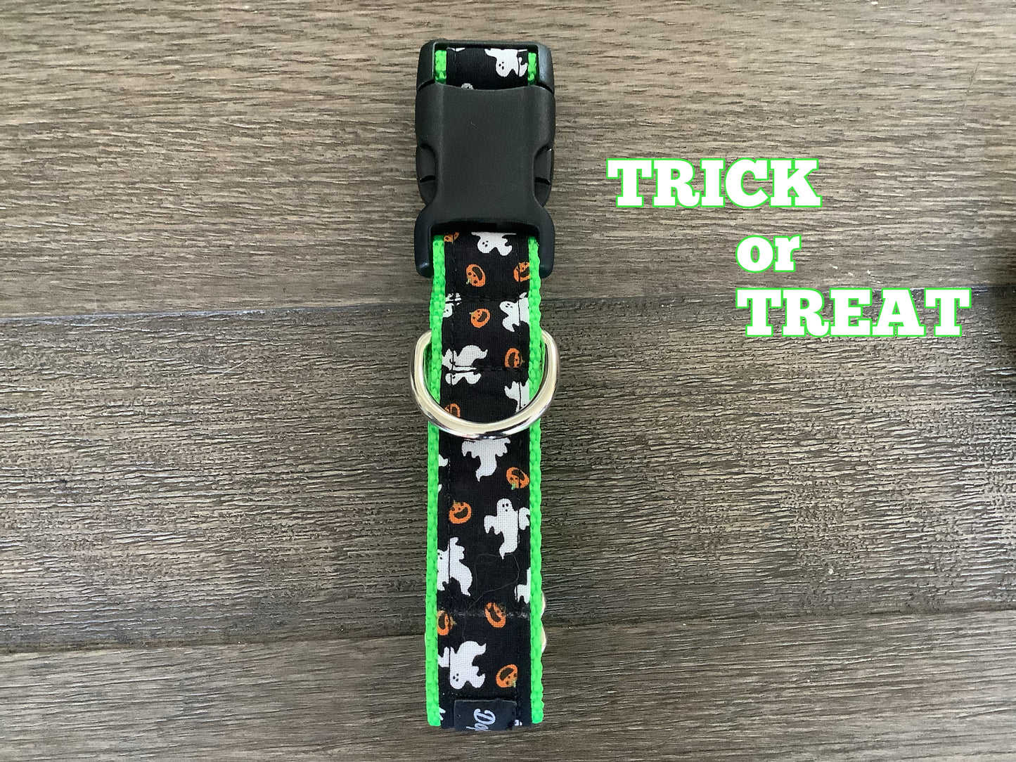 Halloween Dog Collar with Ghost and Pumpkins