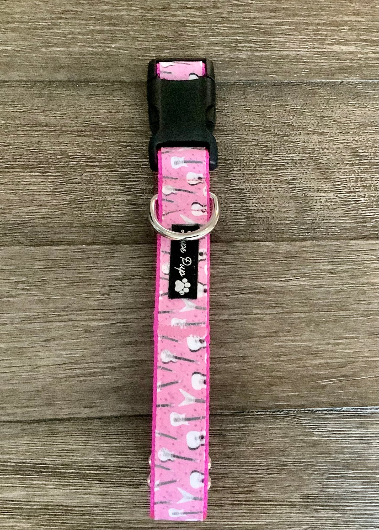 Pink Dog with Guitar