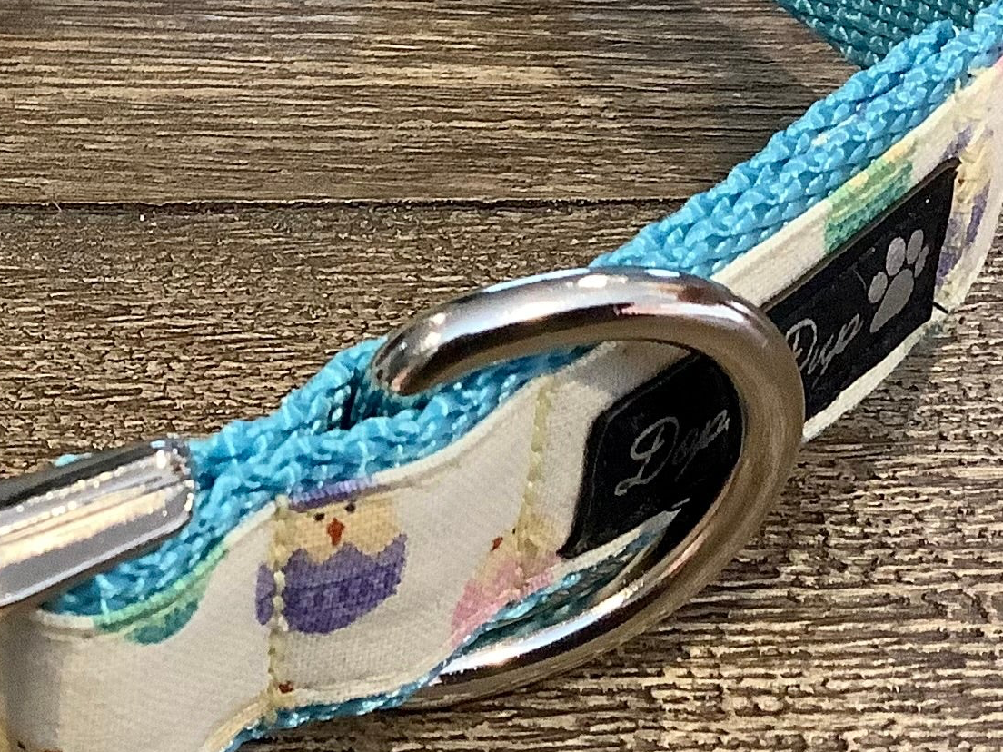 Pastel Easter Dog Collar with Bunnies and Chicks