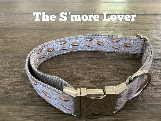 Adjustable Dog Collar with S'mores