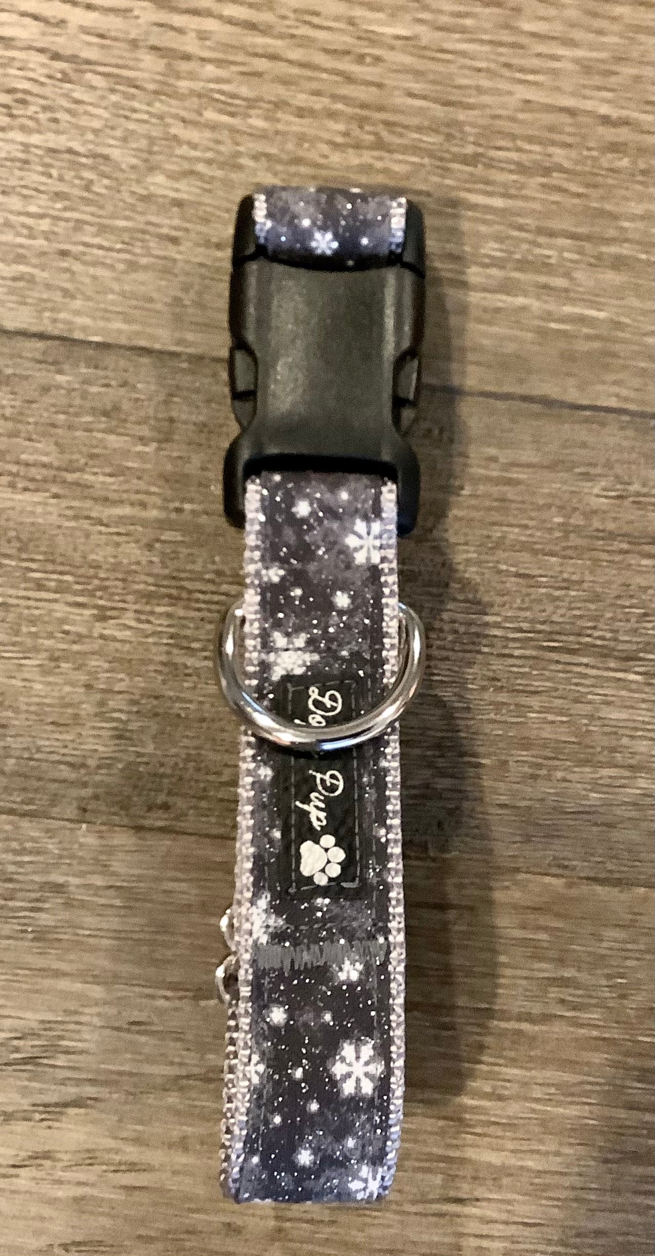 Adjustable Dog Collar with SnowFlakes for Christmas