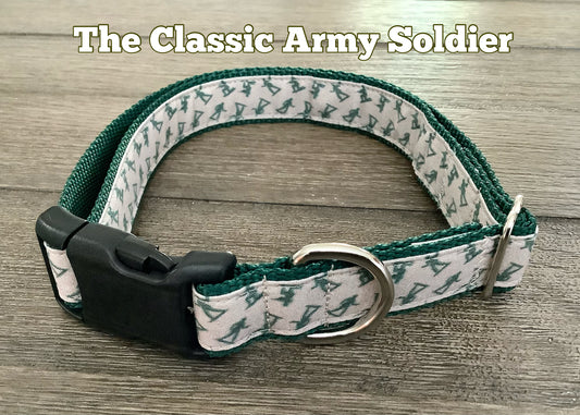 Dog Collar with Vintage Classic Toy Army Soldier me