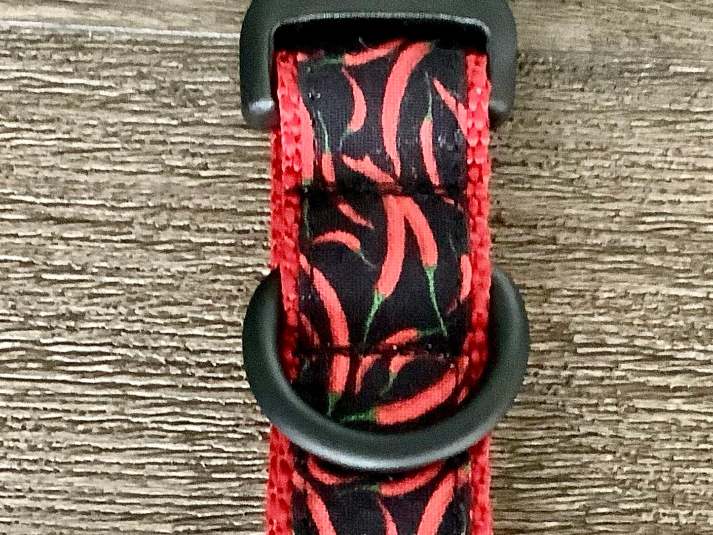 Spicy Hot Pepper themed Dog Collar